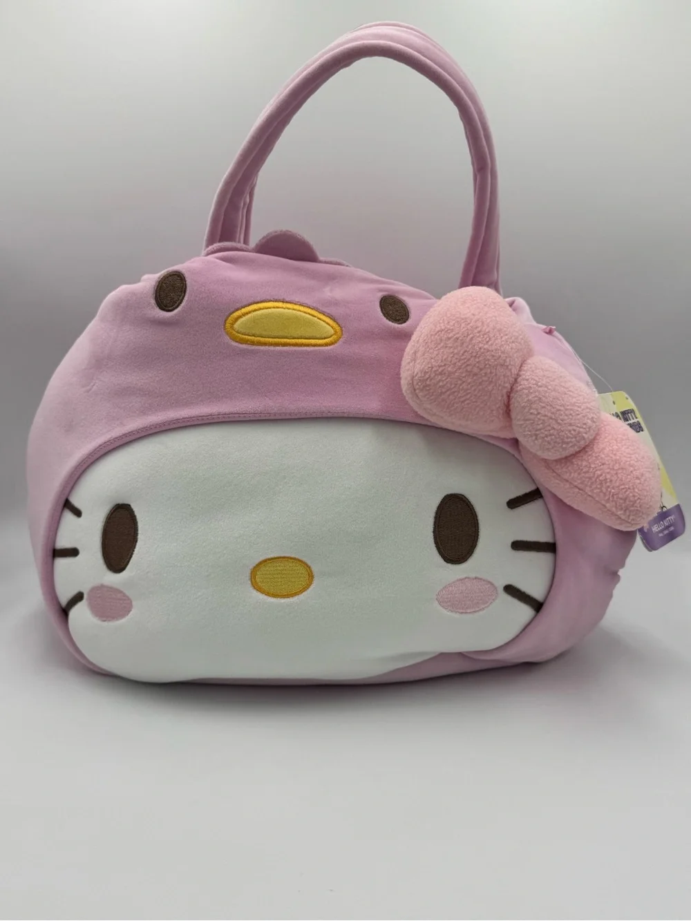 Hello Kitty & Friends Pink Plush Top-Handle Bag with Bow NWT